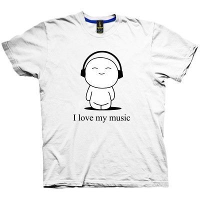 تی شرت I love my music